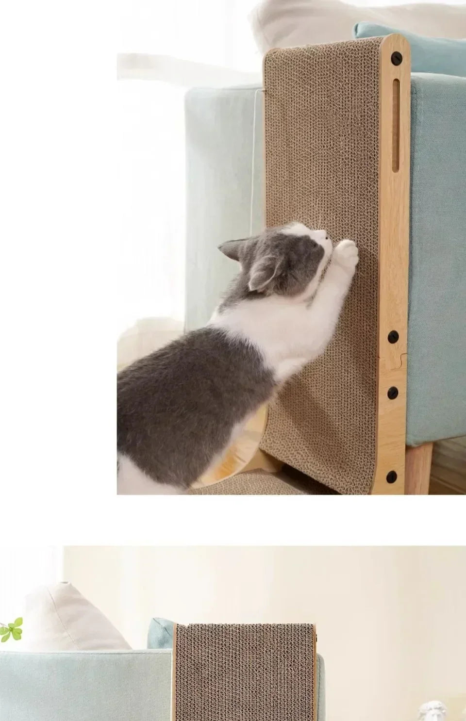 Cat Scratching Board Cat Toys Wooden Wear-resistant and Scratch-resistant Post Cat Furniture Training Grinding Claw Toys Sofa