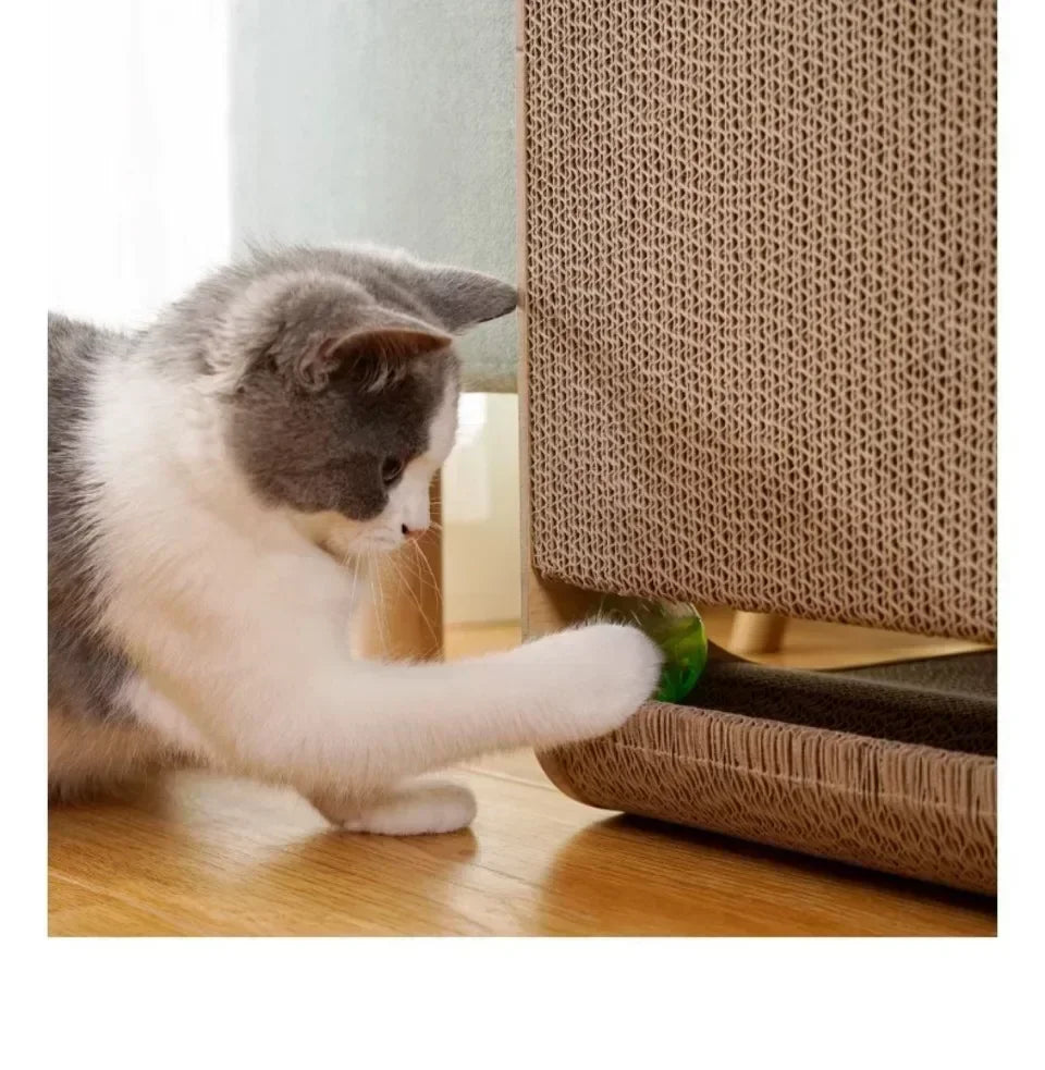 Cat Scratching Board Cat Toys Wooden Wear-resistant and Scratch-resistant Post Cat Furniture Training Grinding Claw Toys Sofa