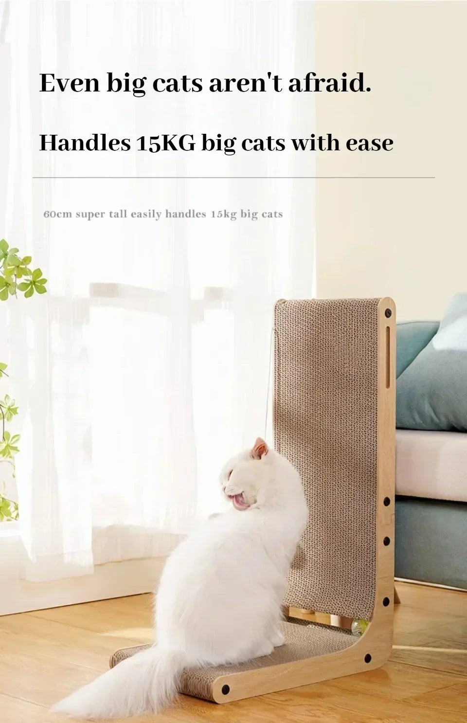 Cat Scratching Board Cat Toys Wooden Wear-resistant and Scratch-resistant Post Cat Furniture Training Grinding Claw Toys Sofa