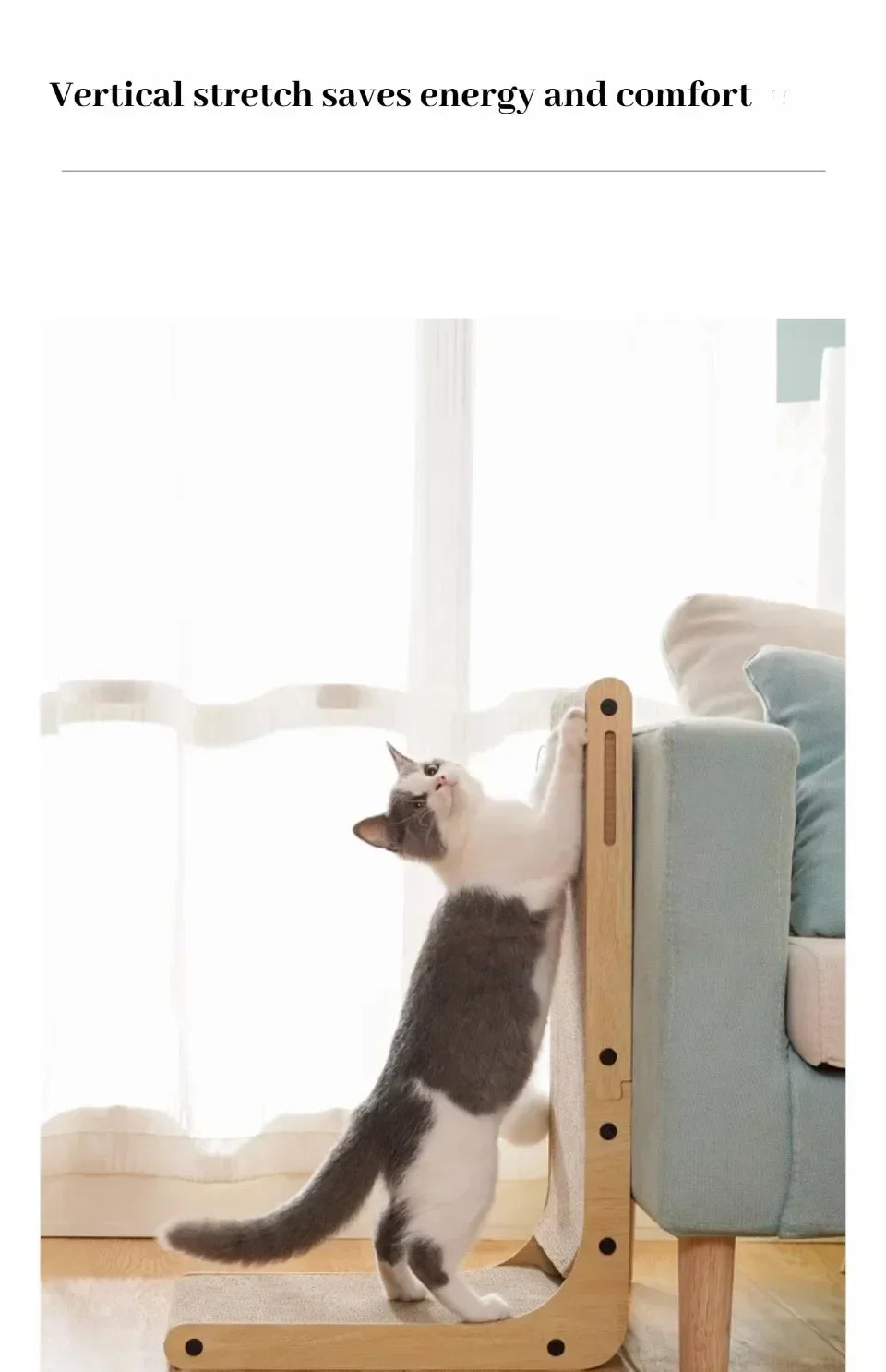 Cat Scratching Board Cat Toys Wooden Wear-resistant and Scratch-resistant Post Cat Furniture Training Grinding Claw Toys Sofa