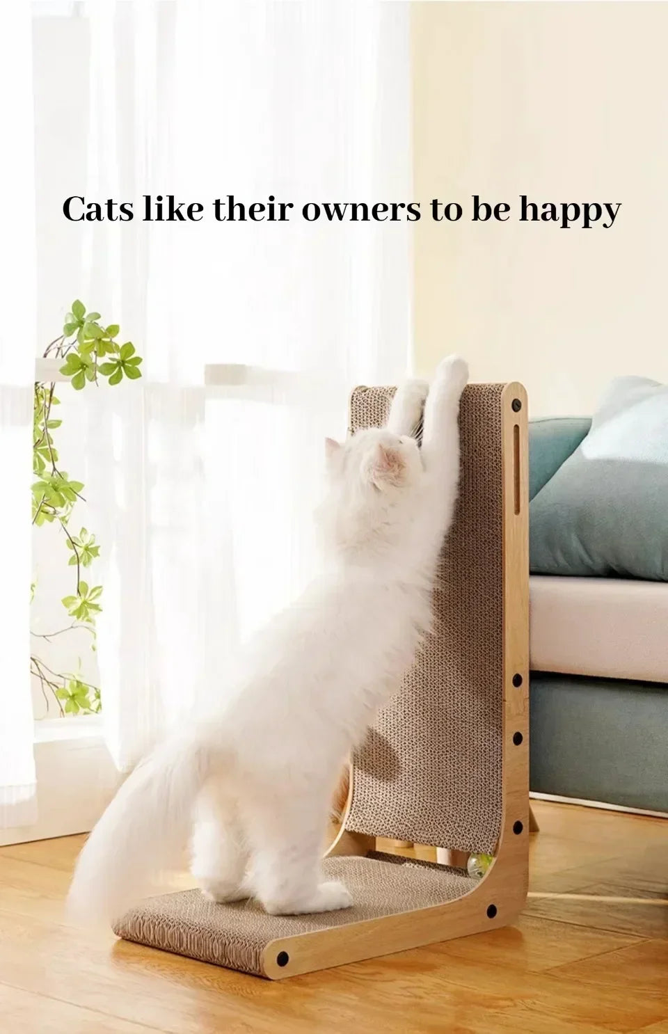 Cat Scratching Board Cat Toys  Wooden  Wear-resistant  and Scratch-resistant Post Cat Furniture Training Grinding Claw Toys Sofa